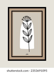 abstract boho style minimal wall art