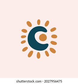 Resumen de formas vectoriales boho. Icono de Doodle para diseño de moda, temporada de verano o concepto natural. Ilustración moderna dibujada a mano.