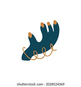 Resumen de formas vectoriales boho. Icono de Doodle para diseño de moda, temporada de verano o concepto natural. Ilustración moderna dibujada a mano.