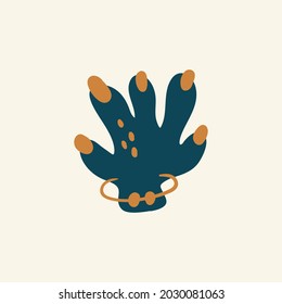 Abstract boho vector shapes. Doodle icon for fashion design, summer season or natural concept. Modern hand drawn illustration.
