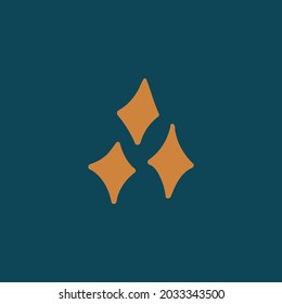 Abstract boho vector shapes. Doodle icon for fashion design, summer season or natural concept. Modern hand drawn illustration.