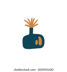Resumen de formas vectoriales boho. Icono de Doodle para diseño de moda, temporada de verano o concepto natural. Ilustración moderna dibujada a mano.