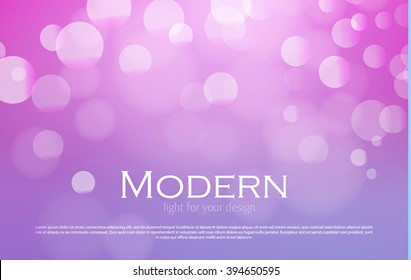 Abstract Bokeh Background. Colorful Design. Vector illustration.