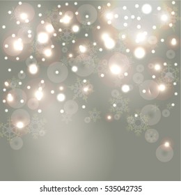 Abstract bokeh background. Festive defocused lights.