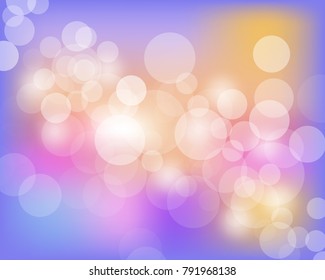 fondo abstracto de bokeh. Luces desenfocadas festivas.Ilustración vectorial
