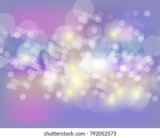 abstract bokeh background. Festive defocused lights.Vector illustration