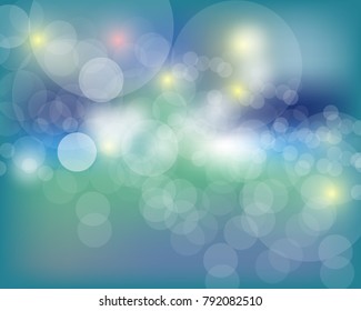 abstract bokeh background. Festive defocused lights.Vector illustration