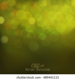 Abstract bokeh background. Festive lights. Vector illustration, eps10