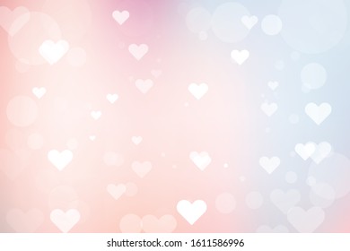 abstract bokeh background with heart for Valentine's day