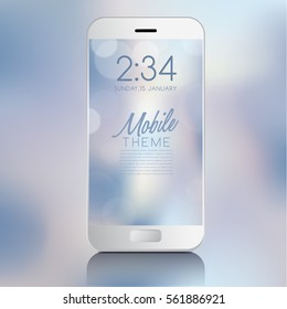Abstract Bokeh Background for Mobile Theme : Vector Illustration