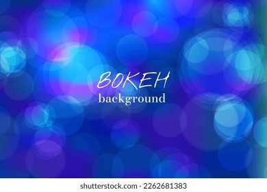 Abstract bokeh background vector blue