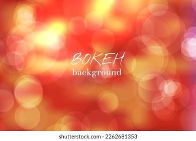 Abstract bokeh background vector fiery red