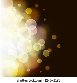 Abstract bokeh background, vector illustration with clipping mask