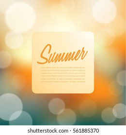 Abstract Bokeh Background : Vector Illustration
