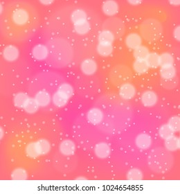 Abstract bokeh background in vivid rose tones. Bright and festive vector illustration with defocused lights, blur and gradients. You can use it for design, web, textures or wallpapers.
