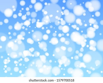 Abstract bokeh blue background. Vector illustration for banner