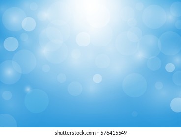 Abstract bokeh blue color background. vector illustration