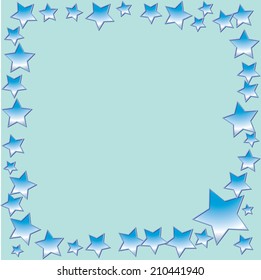 abstract bokeh blue star on a blue background