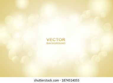 Abstrakt. Bokeh-unscharfes Licht auf goldenem Hintergrund. Vektor.