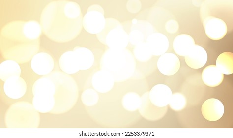 Resumen. la luz borrosa de bokeh sobre el fondo dorado. vector.