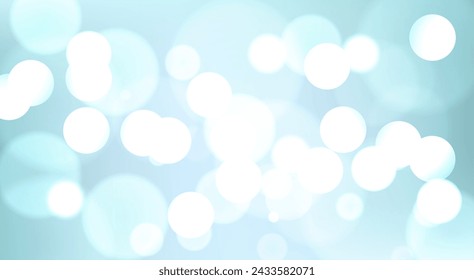 Abstract. bokeh blur light on blue sky background. vector.