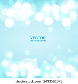 Resumen. bokeh desenfocar la luz sobre fondo azul del cielo. vector.