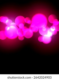 Abstract. bokeh blur light on pink and black background. vector.
