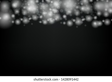 Abstract. bokeh blur night light on black background. vector.