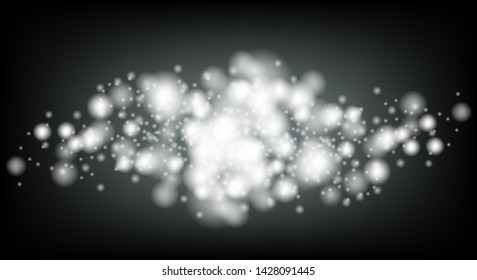 Abstract. bokeh blur night light on black background. vector.