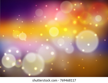 Abstract Bokeh blurred color light can use background