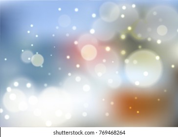 Abstract Bokeh blurred color light can use background