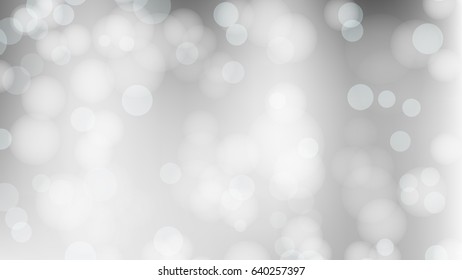 Abstract Bokeh Circle Light Background For Christmas And New Year. Vector