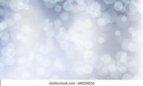 Abstract Bokeh Circle Light Background For Christmas And New Year. Vector