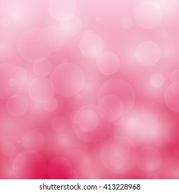 Abstract bokeh circles design on red background, stock vector