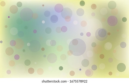 Luces abstractas de color bokeh con fondo borroso amarillo claro. Ilustración vectorial.