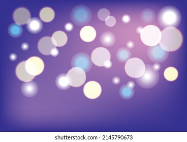 Abstract bokeh colorful. blue night blur background.