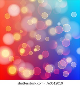 Abstract bokeh colorful circles