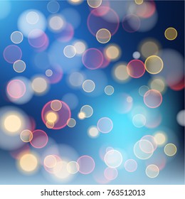 Abstract bokeh colorful circles
