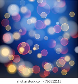 Abstract bokeh colorful circles