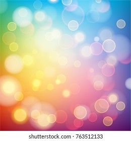 Abstract bokeh colorful circles