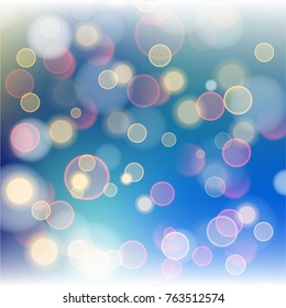 Abstract bokeh colorful circles