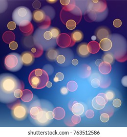 Abstract bokeh colorful circles