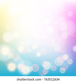 Abstract bokeh colorful circles