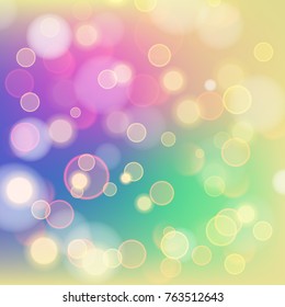 Abstract bokeh colorful circles
