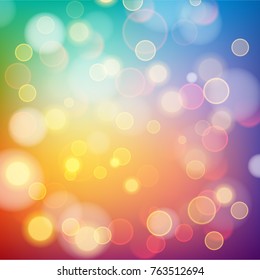 Abstract bokeh colorful circles
