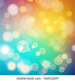 Abstract bokeh colorful circles