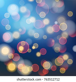 Abstract bokeh colorful circles