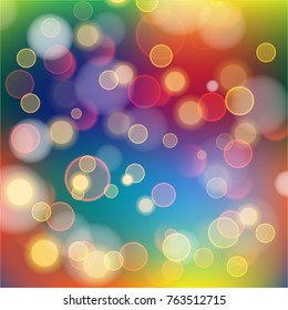 Abstract bokeh colorful circles