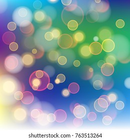 Abstract bokeh colorful circles