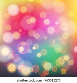 Abstract bokeh colorful circles